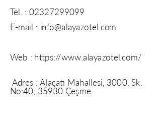 Alaat Alayaz Otel iletiim bilgileri